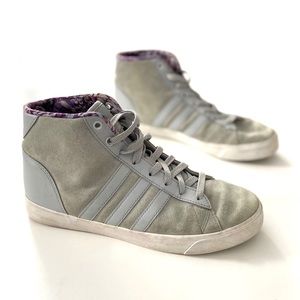 adidas | Shoes | Adidas Light Grey Suede High Top Sneakers | Poshmark